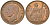 Великобритания 1 пенни 1944 Георг VI (1936-1952) KM 845, Spink 4114 бронза    82-814
