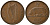 Ирландия 1/2 пенни 1940 свинья с поросятами KM 10 бронза 1525-915