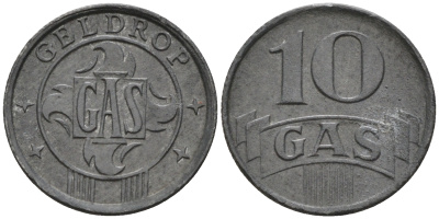Нидерланды, Харлинген жетон на газ в 10 центов ND (1942) 4588-627