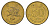 Гонконг 50 центов 1998 KM 68 сталь плакированная латунью UNC 4625-762