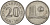 Малайзия 20 сенов 1973 здание парламента KM 4 медно-никель 4511-1023