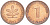 ФРГ 1 ПФЕННИГ 1983 J KM 105, J. 380 сталь плакированная медью 4181-651