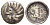 Древняя Греция, Скифия обол 250 - 130 гг. до н.э. Согдиана, Скифская Даха, голова/лучник, 0,43 гр MACW 350 серебро 1073-11-85