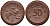 Саксония 50 пфеннигов 1921 виноград и лопата J. N 54 фарфор 1094-5-53