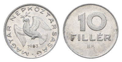 Венгрия 10 филлеров 1983 KM 572 алюминий 4669-453