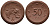 Саксония 50 пфеннигов 1921 виноград и лопата J. N 54 фарфор UNC 1094-8-51