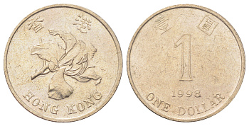 Гонконг 1 доллар 1998 KM 69a медно-никель 4700-316