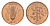Тонга 1 сенити 1996 KM 66 бронза UNC 4387-515
