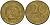 ГДР 20 пфеннигов 1969 A, первый год KM 11 латунь 92-821