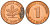 Германия 1 пфенниг 1999 D KM 105 сталь плакированная медью PROOF 4617-948