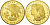 США 1 ДОЛЛАР 1879 КОПИЯ ИЗВЕСТНОЙ РЕДКОЙ МОНЕТЫ, ЖЕЛТЫЙ МЕТАЛЛ PROOF 05-086-14