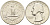 США 25 центов (квотер) 1963 Вашингтон KM 164 серебро UNC 4132-355