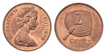 Фиджи 2 цента 1979 KM 28 бронза UNC 4687-1142
