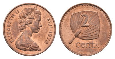Фиджи 2 цента 1979 KM 28 бронза UNC 4687-1142