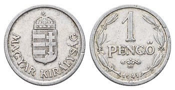 Венгрия 1 пенге (пенго) 1941 KM 521 алюминий 4610-534