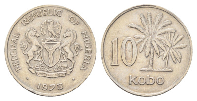 Нигерия 10 кобо 1973 KM 10.1 медно-никель 4706-427