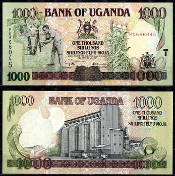Уганда 1000 шиллингов 2003 Pick 39 Ab бумага UNC (пресс) 7200-24-1