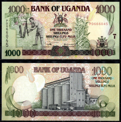 Уганда 1000 шиллингов 2003 Pick 39 Ab бумага UNC (пресс) 7200-24-1