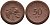 Саксония 50 пфеннигов 1921 виноград и лопата J. N 54 фарфор 1094-5-83