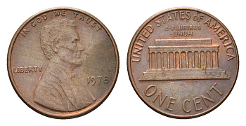 США 1 цент 1978 Линкольн KM 201 медь цинк 4685-455