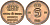 Швеция 5 эре 1962 U, Густав VI Адольф (1950-1973) KM 822 бронза 4571-822