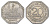 Нюрнберг трамвайный (транспортный) жетон в 20 пфеннигов ND (1920-1921) фонтан Нептун Men05 19256.24, Men18 24102.24 алюминий 4638-312
