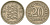 Эстония 20 центов 1935 Республика (1918-1941) KM 17 никель бронза 4615-1118