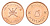 Оман 5 байз 1999 KM 150 сталь плакированная бронзой UNC 4588-831