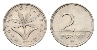 Венгрия 2 форинта 1993 KM 693 медно-никель UNC 3458-748