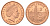 Гибралтар 2 пенса 1998 KM 774 сталь плакированная медью UNC 4666-312