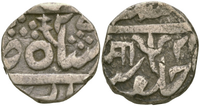 Индия, Гвалиор 1 рупия 1225 JAYAJI RAO (1259-1304) (1843-1886) KM 32 серебро 00-00