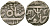 Индия, Гвалиор 1 рупия 1225 JAYAJI RAO (1259-1304) (1843-1886) KM 32 серебро 00-00