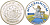 Либерия 20 долларов 2000 миллениум, цветная эмаль серебро UNC 11-085-22