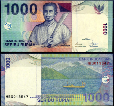 Индонезия 1000 рупий 2000 Pick 141 a бумага UNC (пресс) 6266-3-2-2