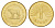 Македония 1 денар 2008 KM 2 медь цинк никель UNC 4633-1054