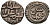 Индия 2 гани 1296-1316 AD Делийский Султанат, Ала аль-Дин Мохаммед биллон 192-917