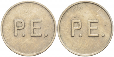 ЕВРОПА ЖЕТОН ND P.E. белый металл 4528-763
