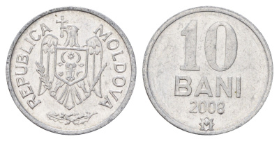 Молдавия (Молдова) 10 бань (бани) 2008 KM 7 алюминий 4682-112