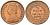 Британская Индия 1/2 пайса 1896 Виктория (1837-1901) KM 484 медь 4615-235
