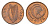 Ирландия 1/2 пенни 1980 мифологическая птица лира KM 19 бронза aUNC 4690-265