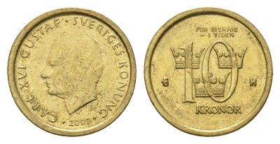 Швеция 10 крон 2003 Карл XVI Густав (1973-) KM 895 нордик 4642-632