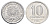 Бразилия 10 сентаво 1961 редкий год KM 564 алюминий UNC 4127-1625