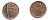 Великобритания 1 пенни 2010 Елизавета II (1952-2022) KM 1107, Spink B6 сталь плакированная медью 177-1229