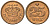 Дания 25 эре 1990 Маргрете II (1972-2024) KM 868 бронза UNC 4621-533