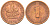 ФРГ 1 ПФЕННИГ 1974 J KM 105, J.380 сталь плакированная медью 4396-1524