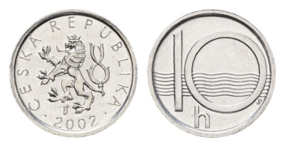 Чехия 10 геллеров 2002 KM 6 алюминий UNC 4158-411