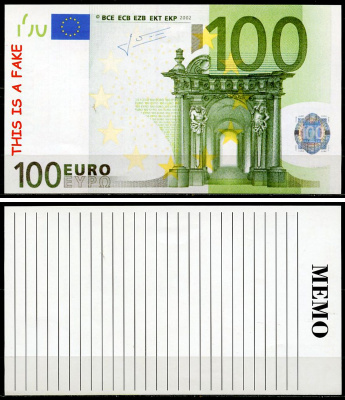 Европа 100 евро бумага для заметок пластик UNC (пресс) 7196-3-1