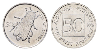 Словения 50 стотинов 1996 KM 3 алюминий UNC 4164-148