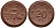 Саксония 20 пфеннигов 1921 колосья и серп J. N 53 фарфор UNC 1094-9-21