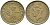 Гонконг 10 центов 1950 Георг VI (1937-1952) KM 25 никель латунь 3334-556